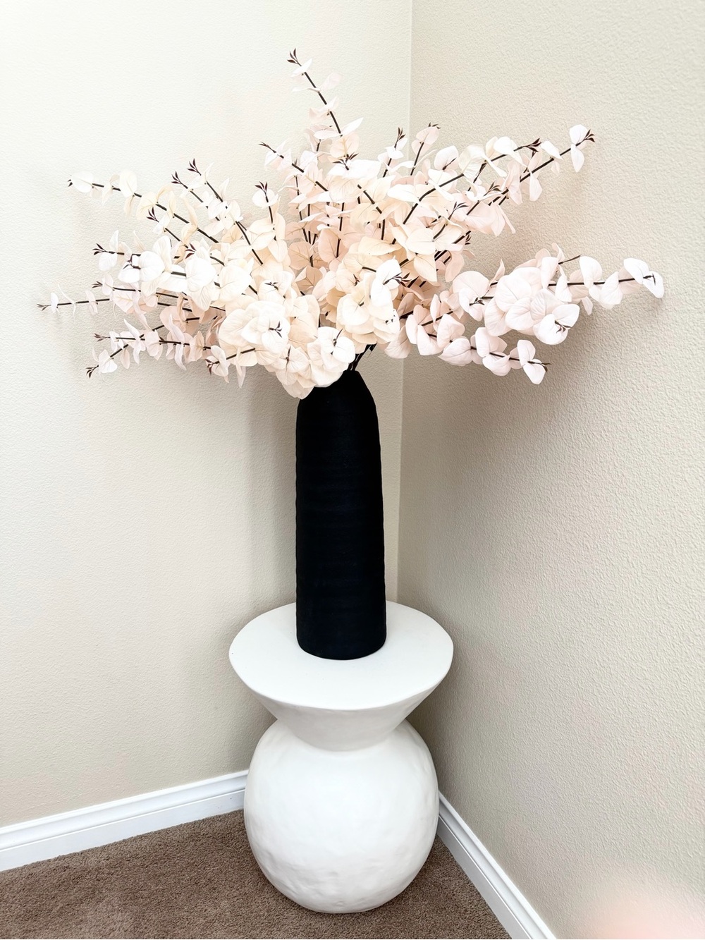 Sullivans Faux Eucalyptus Stems Set of 8 Ivory 35.5” NWT
